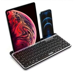 Wireless Keyboard Multi-Device, Switch‎ to 3 Devices For Cellphone, Tablet, PC.